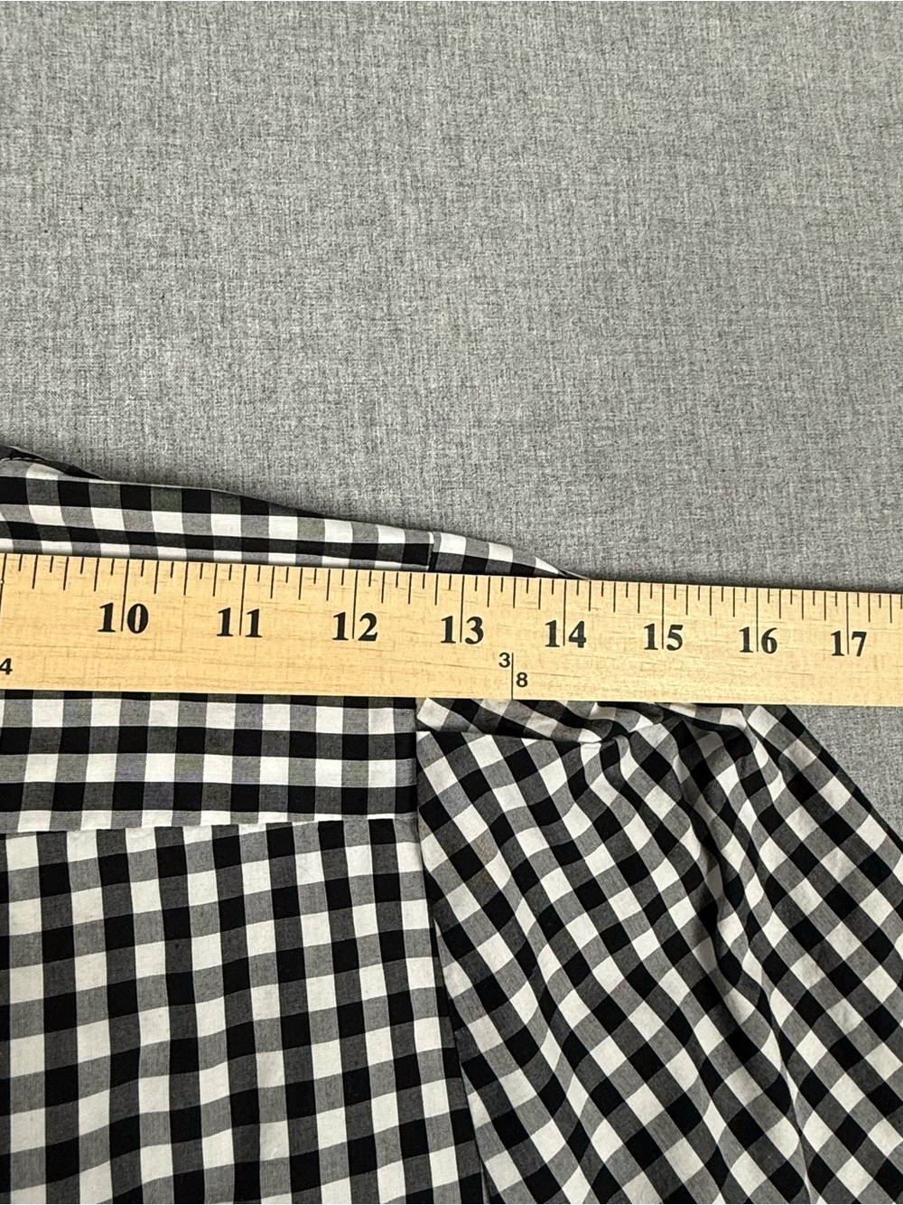 Madewell Gingham Wrap Puff Sleeve Crop Top Large Cotton - Picture 9 of 13